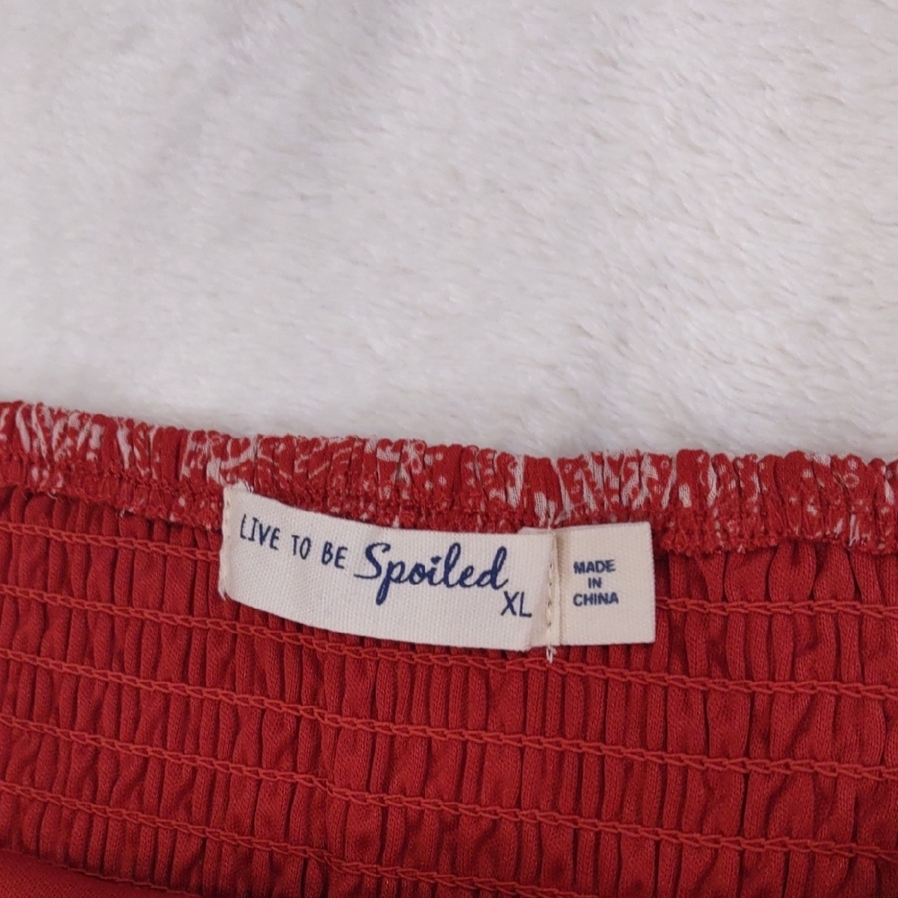 Live To Be Spoiled Patterned Short Sleeve Dress - Picture 14 of 16